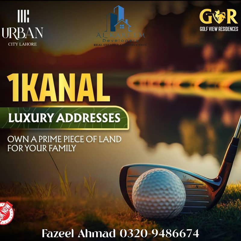 Golf Facing 1 kanal Residential Plot At Main G. T Road Reasonable Price. 19