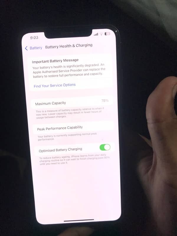 IPHONE XSMAX 64GB NON PTA FU BH 78% 6