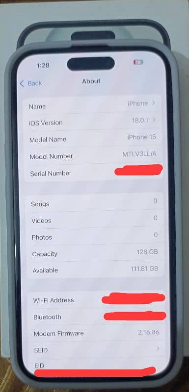 Iphone 15 New 128 GB JV Non PTA 6