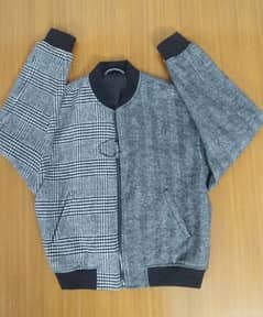 *ZARA Grey Bomber Jacket Double Pattern* Size: Medium