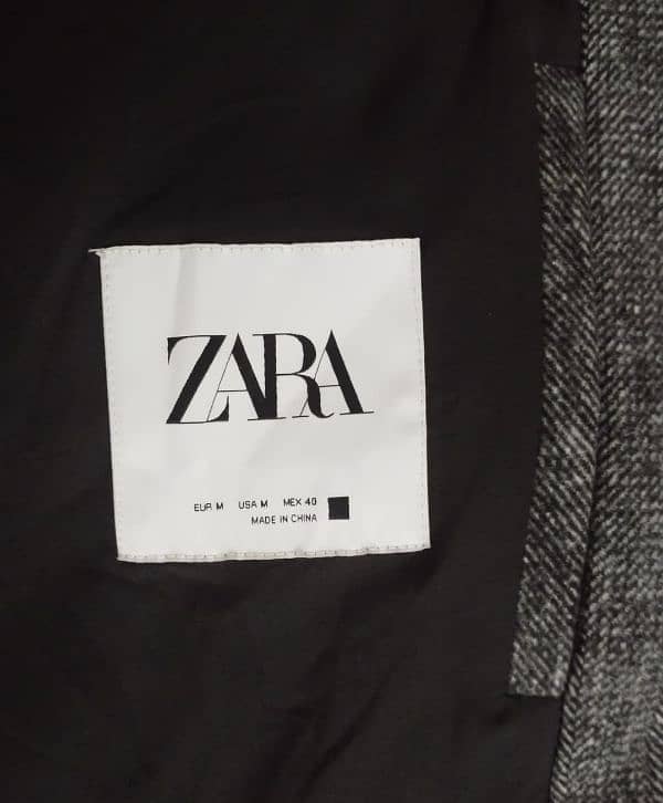 *ZARA Grey Bomber Jacket Double Pattern*  Size: Medium 4