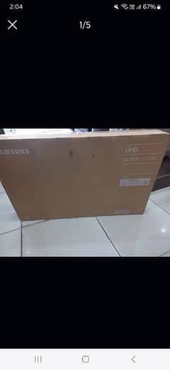 Model: 43AU7000 Samsung 43inch 4k Led with box made Egypt.