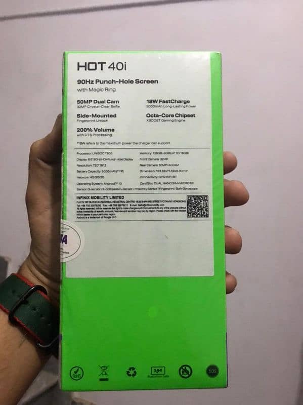 Infinix hot 40i 16/256 0