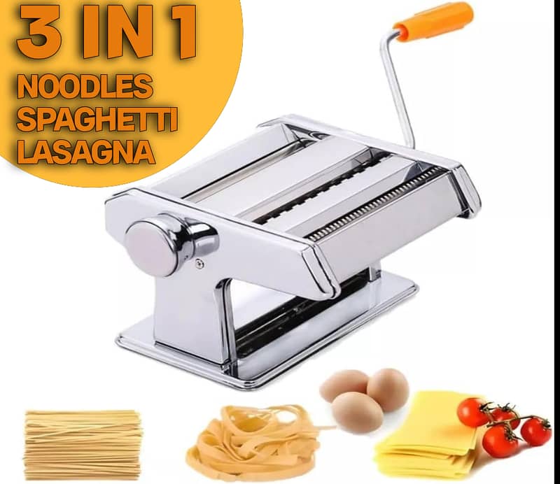 3 in 1 Heavy Duty Stainless Steel Pasta Machine, Noodle Machine Pasta 6