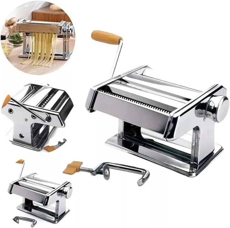 3 in 1 Heavy Duty Stainless Steel Pasta Machine, Noodle Machine Pasta 11