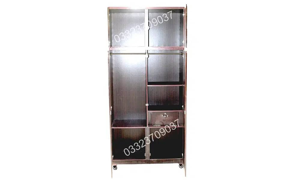 8x4 Feet 20" Wooden Two door cupboard - Brown Wardrobe cabinet safe 1