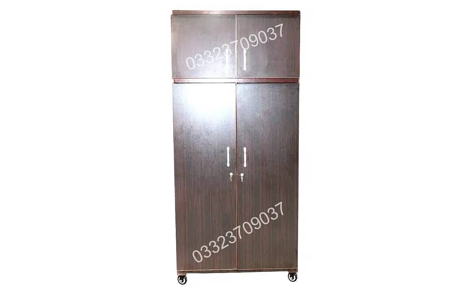 8x4 Feet 20" Wooden Two door cupboard - Brown Wardrobe cabinet safe 2