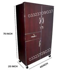 6x4 feet Wooden Side drawer Cupboard Wardrobe almari