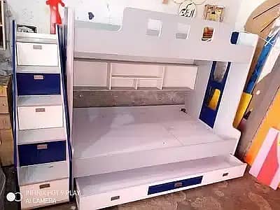 kids Triple bunker bed with double Story 9