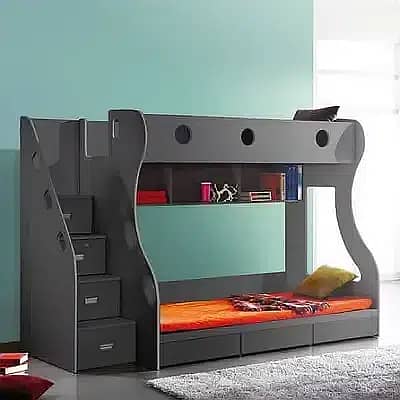 kids Triple bunker bed with double Story 16