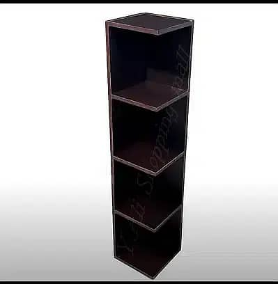 Fixed Price D1 Wooden corner rack 48 x 9 x 9 inch Dark brown 2