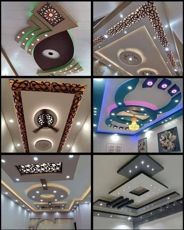 Roof Ceiling/Gypsum Ceiling/Plastir of paris/Paint services/Graphic 7