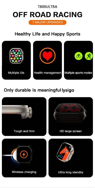 T800 Ultra 1.99 Smart Watch Random Color) 1