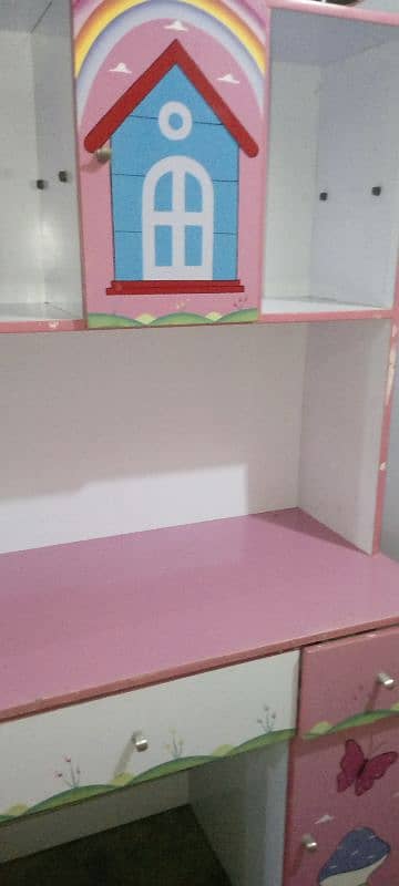 kids wardrobe and study table 1