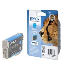 Epson T0712 Cyan Durabrite Ink Cartridge - Cheetah