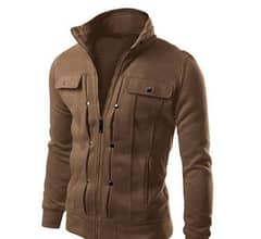 Men Fleece Plain Jacket Mexican Style