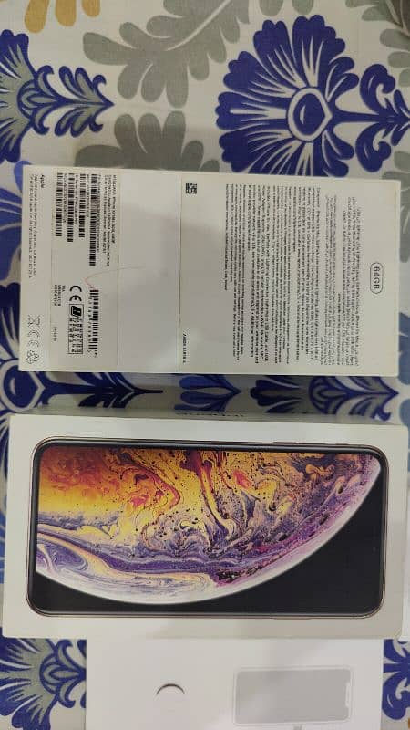 iPhone XS Max 64GB With Box & Cable Dual PTA Approved Physical + Esim 2