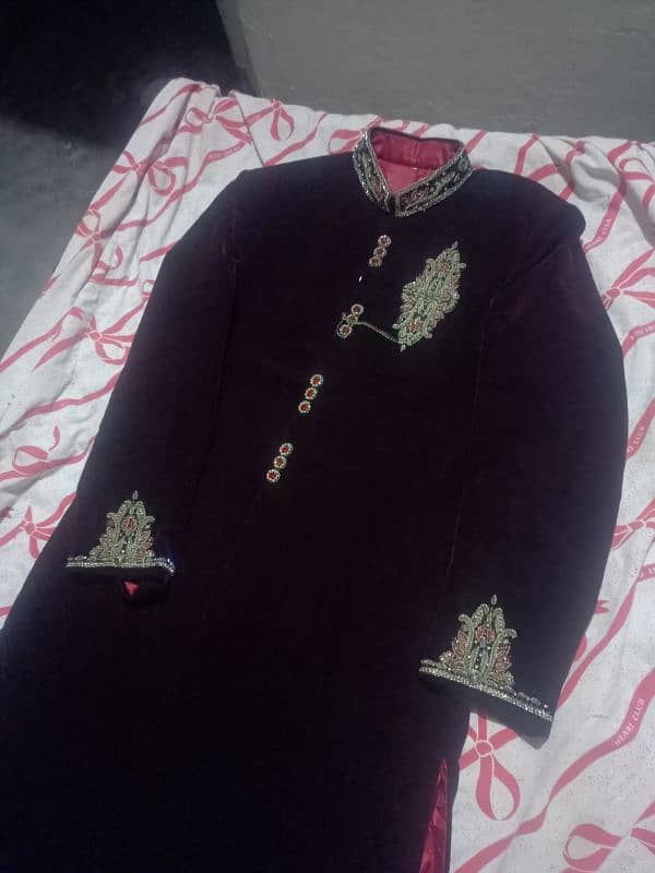 sherwani only one time use with kulla 4