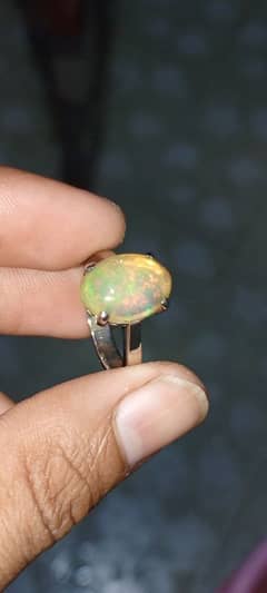 Opal Stone Chandi ring 925