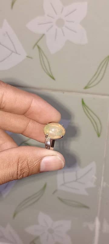 Opal Stone Chandi ring 925 1