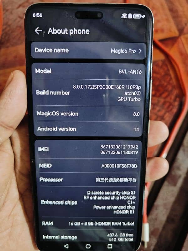 honor magic 6 pro 16GB 512Gb Non pta dual sim 1