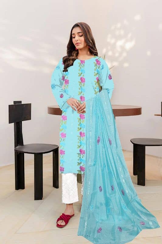 cotton embroidered suit 0