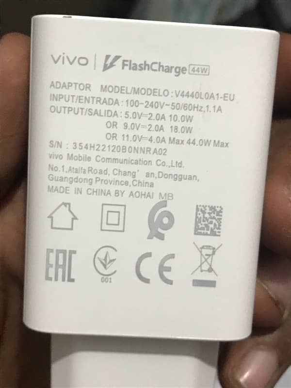 Vivo 44w original charger type c 0