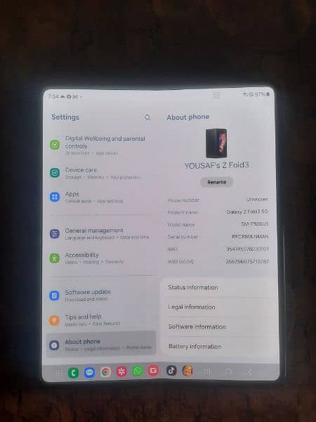 samsung z fold 3 12gb 512 gb non-pta 5