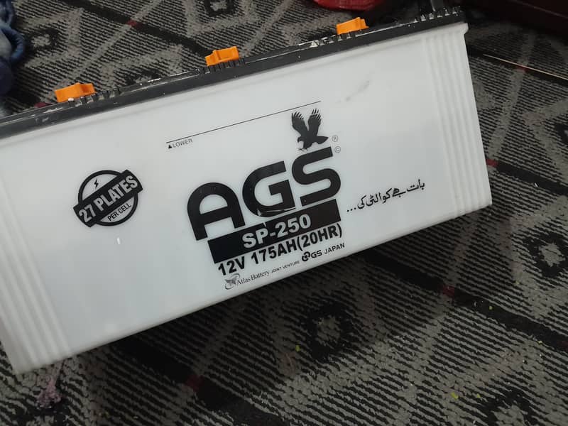 AGS Heavy Battery(175AH, 27 plates) with original new SIMTEK charger 1