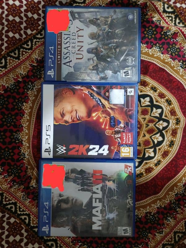 3 game combo (WWE 2k24, AC unity and mafia) 1