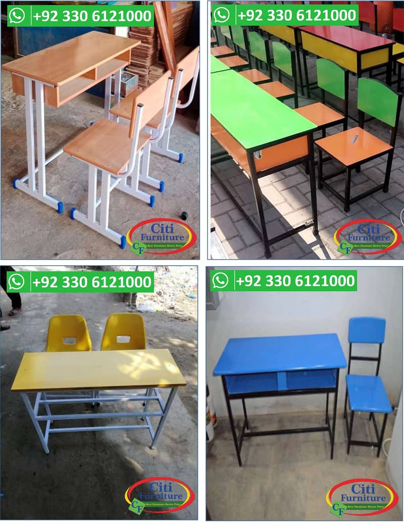 STUDENT DESK BENCH, STUDY DESK , STUDY CHAIR, CLASSROOM DESK BENCH 9