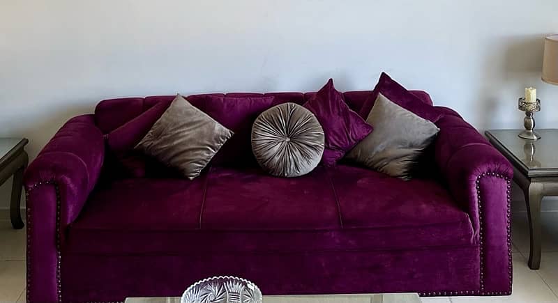 Luxurious 7-Seater Velvet Sofa Set 2