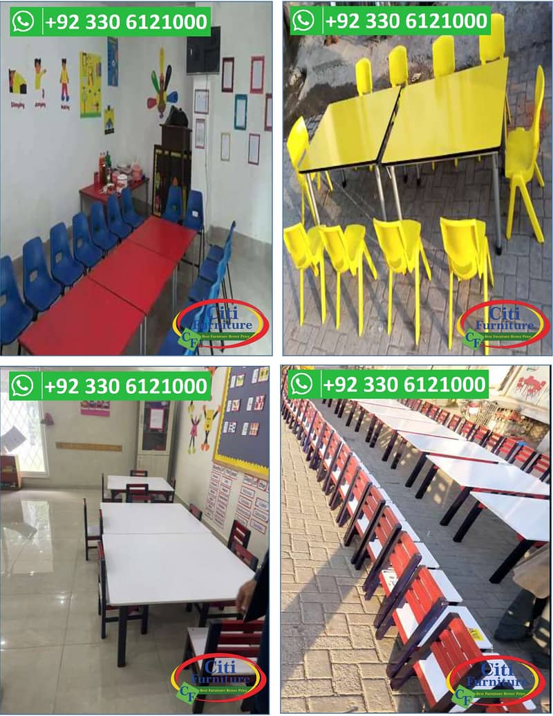 PRE SCHOOL FURNITURE, MONTESSORI FURNITURE, MONTESSORI CHAIR TABLES 1