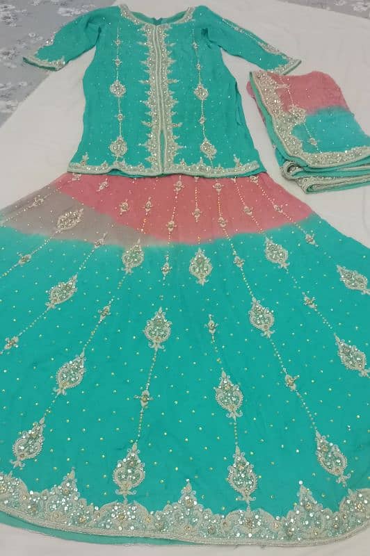 Bridal Lehenga/Bridal Walima Lehenga for sale(03260871987) 6