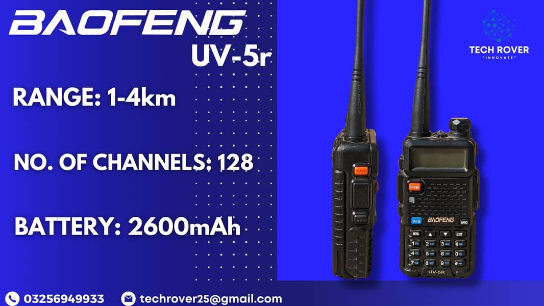 Walkie Talkie | Baofeng | UV-5r | Wireless | Two Way Radio 0