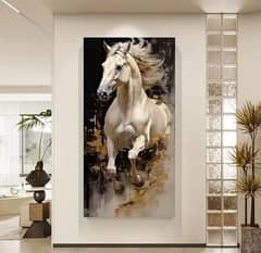 Modern Abstract Horse Canvas Art Print.