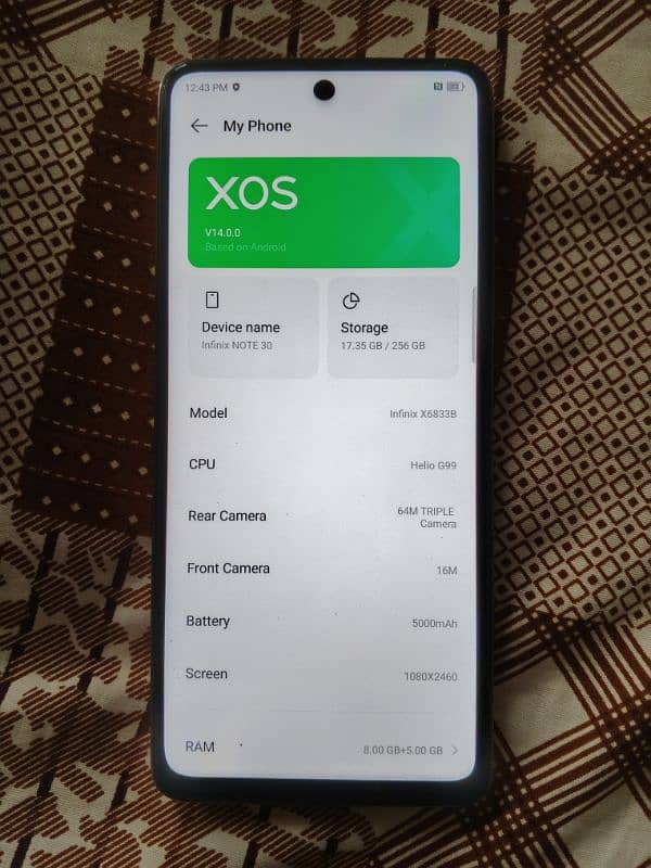 Infinix Note 30 8+8/256GB with 5 Month warranty 10/10 lush condition 1