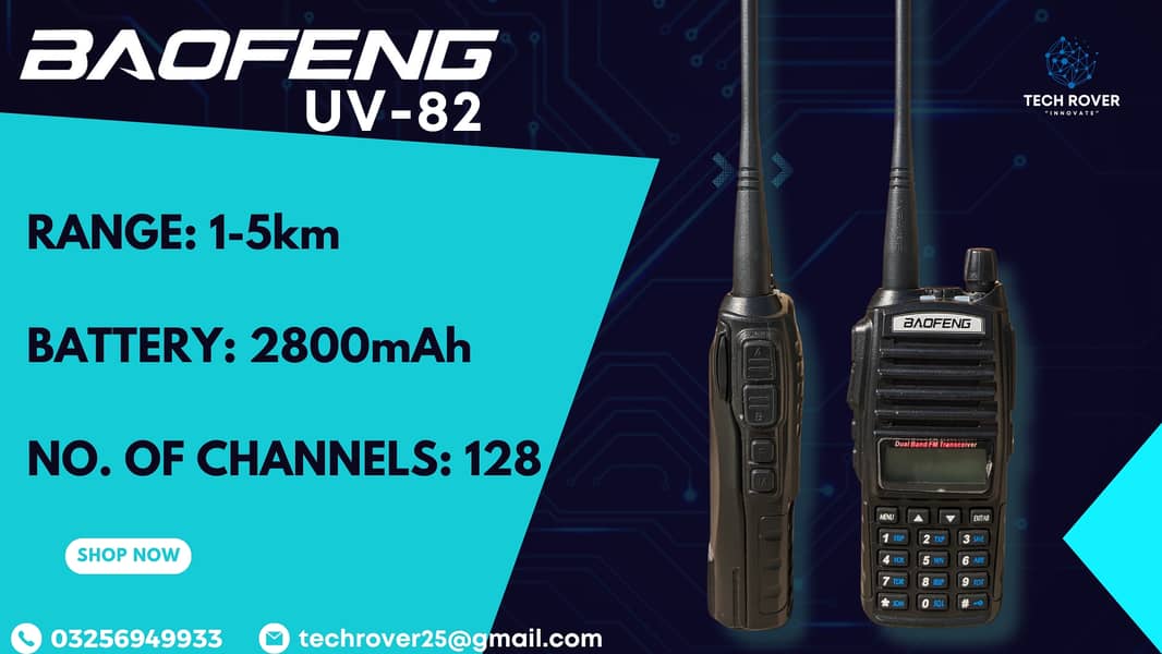 Walkie Talkie | Baofeng | UV-82 | Wireless | Two Way Radio 0