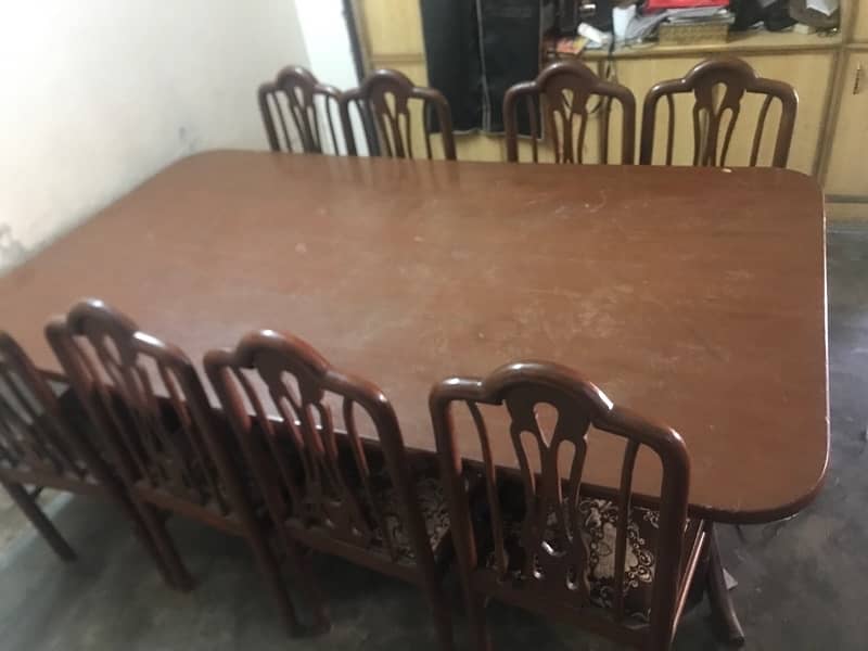 wooden table for sale with 8 chairs 3