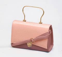 Women's PU Leather Alligator Skin Textured Hand Bag