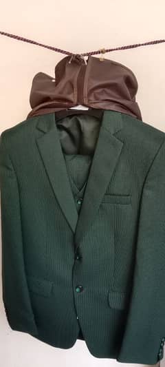 3 piece pant coat green color