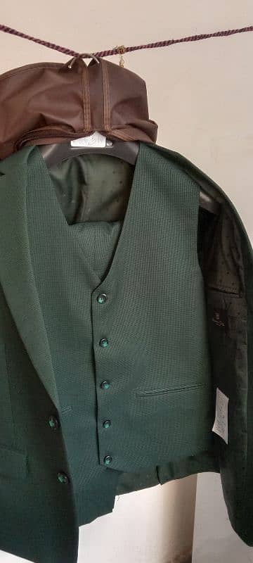 3 piece pant coat green color 2