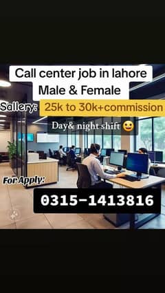 Call centre for Male& female