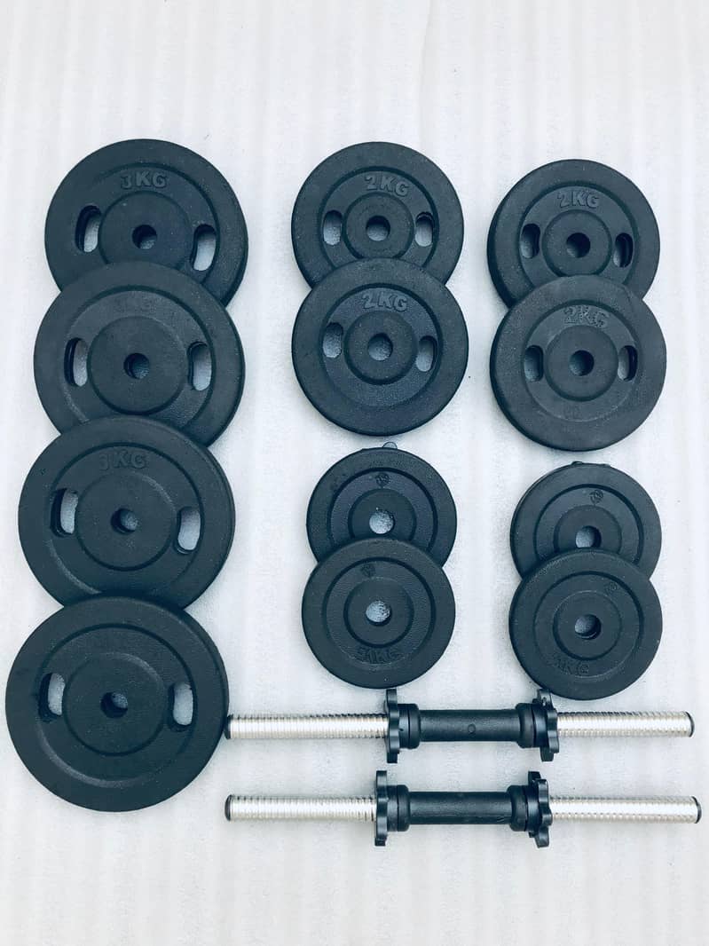 ADJUSTABLE  DUMBELLS , WEIGHT PLATES GYM , RUBBER COATED DUMBELLS 5