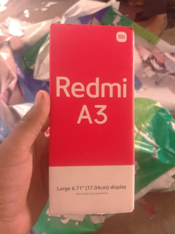 Redmi a3 full box new condition 0