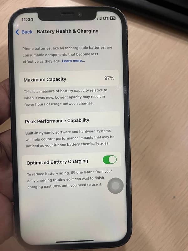 IPHONE 12 battery health 97 2