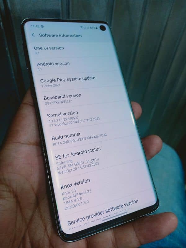 Galaxy S10 dual sim, with box chrgr, only call 03174359182 1