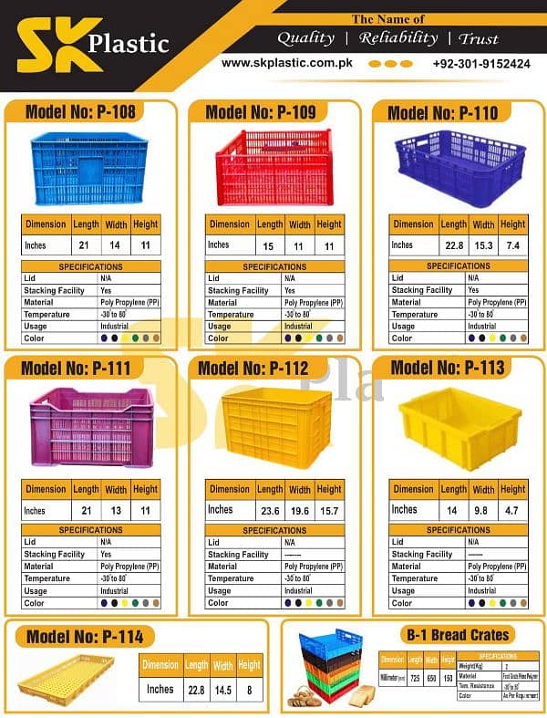 Plastic Baskets / crates / trays / shell 8