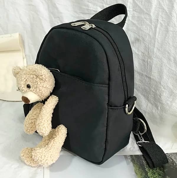 Chic Convertible Bear-Themed Adjustable Backpack 4