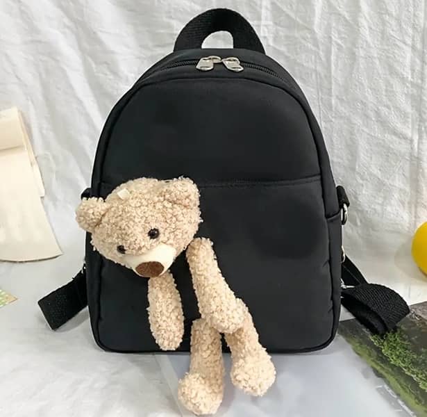 Chic Convertible Bear-Themed Adjustable Backpack 5